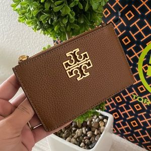 New , tory burch britten zip card case